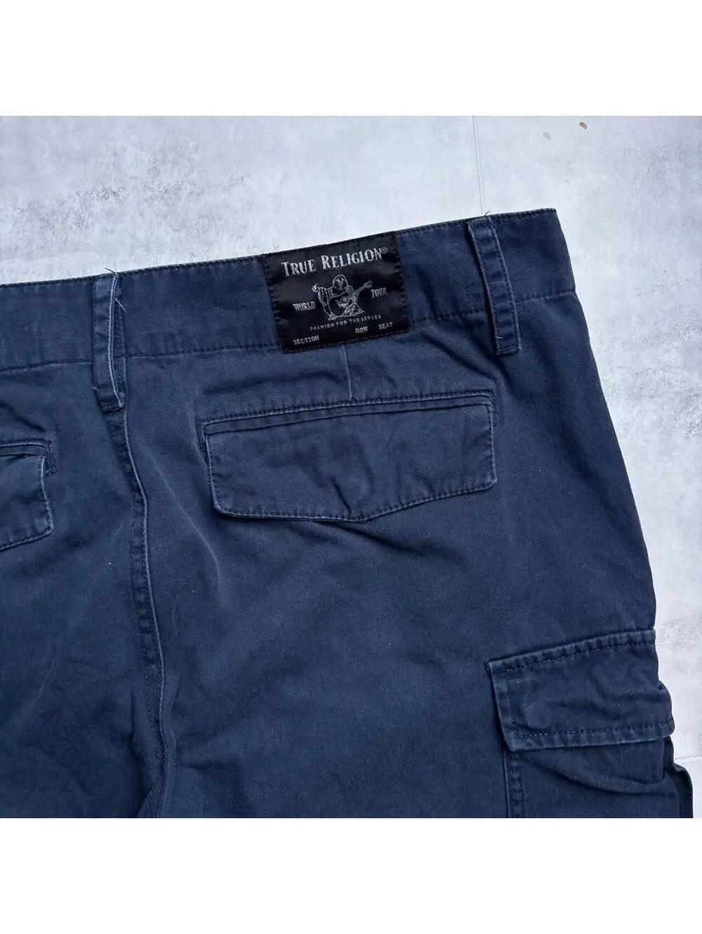 Y2K True Religion 00s Navy Cargo Shorts